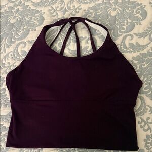 NVGTN Matrix Purple Strappy Sports Bra